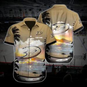 Anaheim Hockey Hawaiian Shirt, Ducks Hawaiian Shirt, Ice Hockey Hawaiian Shirt 5, NHL Hawaiian Shirt