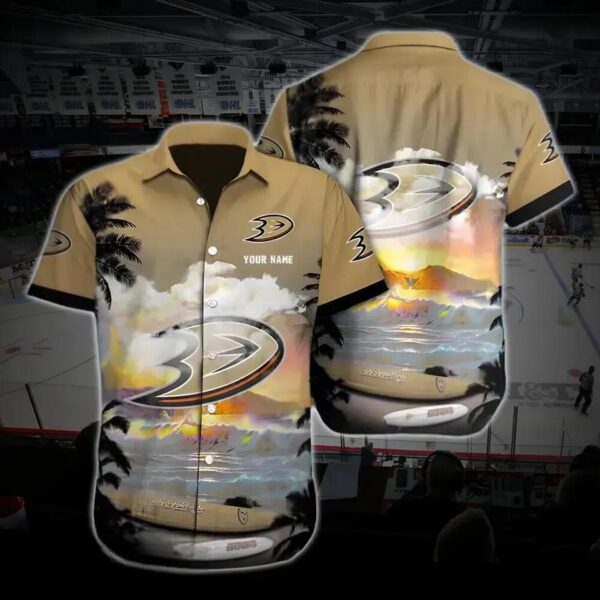 Anaheim Hockey Hawaiian Shirt, Ducks Hawaiian Shirt, Ice Hockey Hawaiian Shirt 5, NHL Hawaiian Shirt