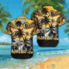 Boston Bruins Coconut Tree Sunrise Hawaiian Shirt, NHL Hawaiian Shirt