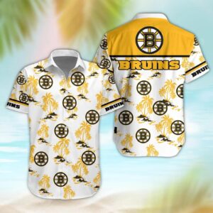 Boston Bruins Aloha Shirt, NHL Hawaiian Shirt