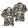 Boston Bruins Gold White Hibiscus Flowers Hawaiian Shirt, NHL Hawaiian Shirt