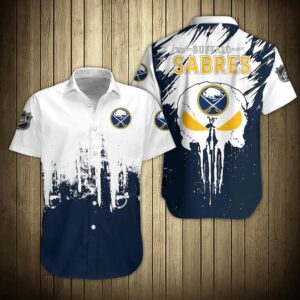Buffalo Sabres Hawaiian Shirt Skull – NHL, NHL Hawaiian Shirt