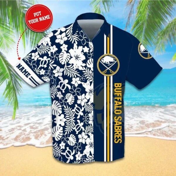 Buffalo Sabres Nhl Custom Name Sport Premium Hawaiian Shirt Gift For Sports Lovers, NHL Hawaiian Shirt