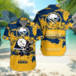 Buffalo Sabres Personalized Hawaiian Shirt – Custom Name, NHL Hawaiian Shirt