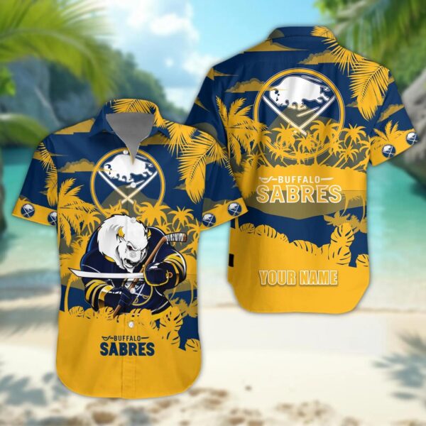 Buffalo Sabres Personalized Hawaiian Shirt – Custom Name, NHL Hawaiian Shirt