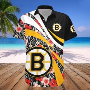 Boston Bruins Hawaiian Shirt Hibiscus Sport Style – NHL,, NHL Hawaiian Shirt