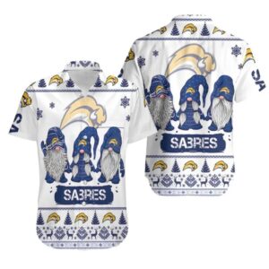 Christmas Gnomes Buffalo Sabres Hawaiian Shirt, NHL Hawaiian Shirt