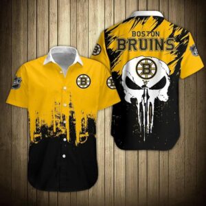 Boston Bruins Hawaiian Shirt Skull – NHL, NHL Hawaiian Shirt