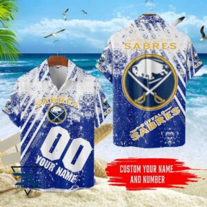 Custom Name Number Buffalo Sabres NHL Hawaiian Shirt, NHL Hawaiian Shirt