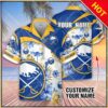 NHL Buffalo Sabres Floral Beach Trip Personalized Hawaiian Shirt, NHL Hawaiian Shirt