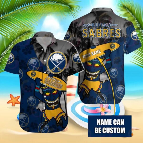 Nhl Buffalo Sabres Special Native Hawaiians Design Button Shirt, NHL Hawaiian Shirt