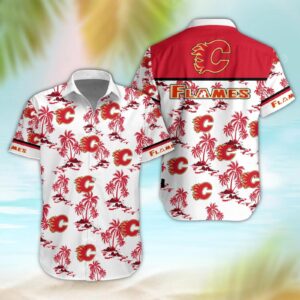 Calgary Flames Aloha Shirt, NHL Hawaiian Shirt