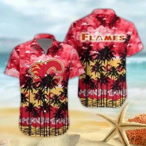 Calgary Flames Hawaiian Shirt 2, NHL Hawaiian Shirt