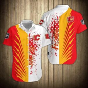 Calgary Flames Shirts Short Sleeve, NHL Hawaiian Shirt