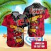 Nhl Calgary Flames Special Native Hawaiians Design Button Shirt, NHL Hawaiian Shirt