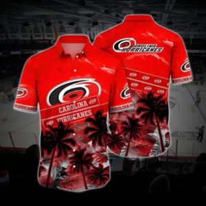 Carolina Hockey Custom Hawaiian Shirt, Hurricanes Custom Hawaiian Shirt, Custom Ice Hockey Hawaiian Shirt 2, NHL Hawaiian Shirt