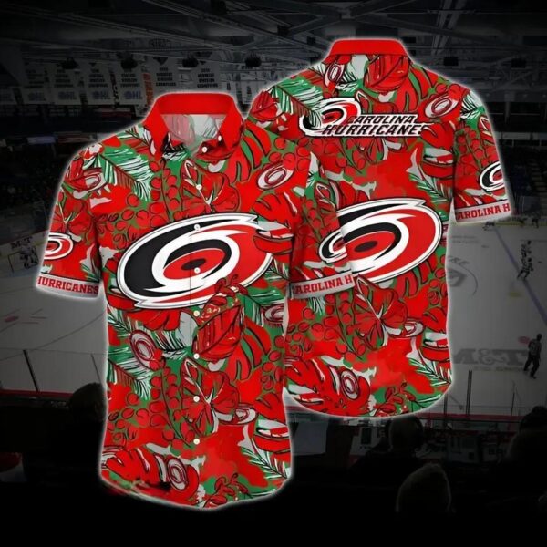 Carolina Hockey Custom Hawaiian Shirt, Hurricanes Custom Hawaiian Shirt, Custom Ice Hockey Hawaiian Shirt 3, NHL Hawaiian Shirt