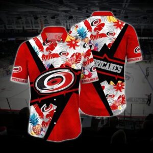 Carolina Hockey Custom Hawaiian Shirt, Hurricanes Custom Hawaiian Shirt, Custom Ice Hockey Hawaiian Shirt 4, NHL Hawaiian Shirt