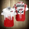 Nhl Carolina Hurricanes Button Up Hawaiian Shirt, NHL Hawaiian Shirt
