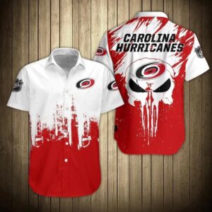 Nhl Carolina Hurricanes Button Up Hawaiian Shirt, NHL Hawaiian Shirt