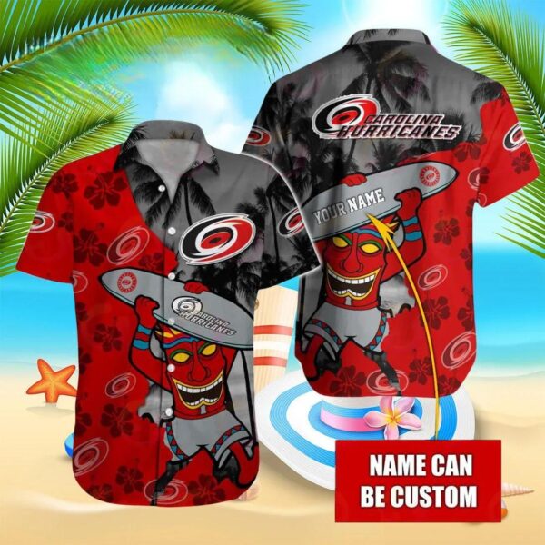 Nhl Carolina Hurricanes Special Native Hawaiians Design Button Shirt, NHL Hawaiian Shirt