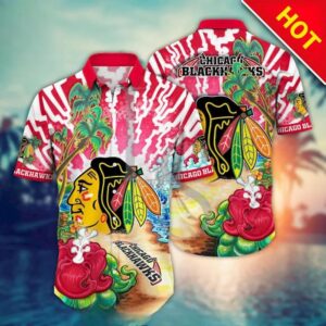 Chicago Blackhawks Aloha Island Hawaii Shirt, NHL Hawaiian Shirt