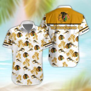 Chicago Blackhawks Aloha Shirt, NHL Hawaiian Shirt