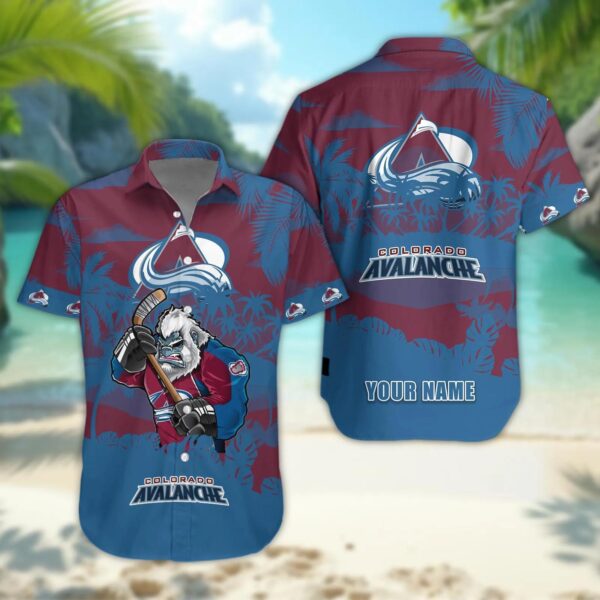 Colorado Avalanche Personalized Hawaiian Shirt – Custom Name, NHL Hawaiian Shirt