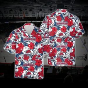 Colorado Hockey Hawaiian Shirt, Avalanche Hawaiian Shirt, Ice Hockey Hawaiian Shirt, NHL Hawaiian Shirt