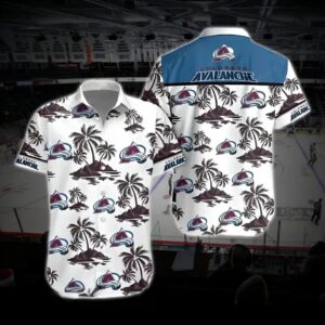 Colorado Hockey Hawaiian Shirt, Avalanche Hawaiian Shirt, Ice Hockey Hawaiian Shirt 1, NHL Hawaiian Shirt