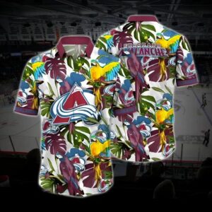 Colorado Hockey Hawaiian Shirt, Avalanche Hawaiian Shirt, Ice Hockey Hawaiian Shirt 10, NHL Hawaiian Shirt
