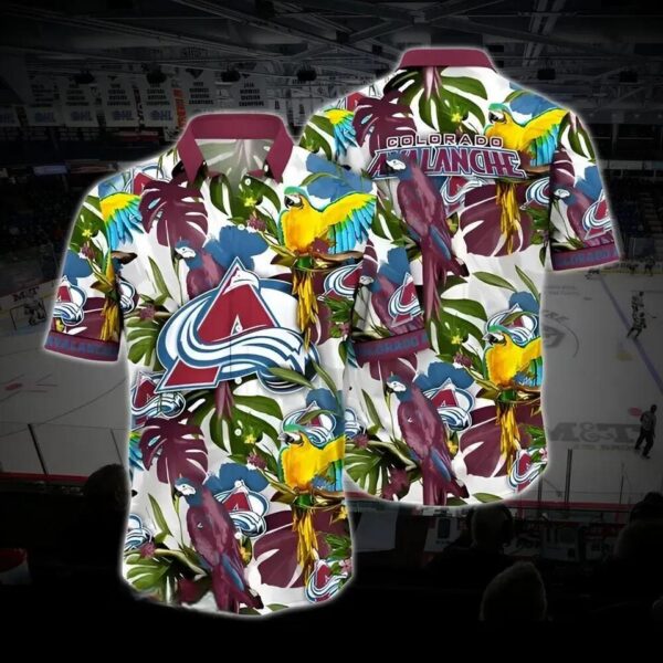 Colorado Hockey Hawaiian Shirt, Avalanche Hawaiian Shirt, Ice Hockey Hawaiian Shirt 10, NHL Hawaiian Shirt