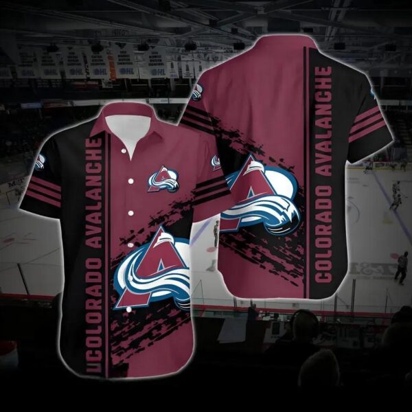Colorado Hockey Hawaiian Shirt, Avalanche Hawaiian Shirt, Ice Hockey Hawaiian Shirt 12, NHL Hawaiian Shirt
