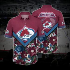 Colorado Hockey Hawaiian Shirt, Avalanche Hawaiian Shirt, Ice Hockey Hawaiian Shirt 13, NHL Hawaiian Shirt