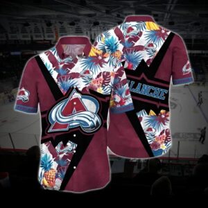 Colorado Hockey Hawaiian Shirt, Avalanche Hawaiian Shirt, Ice Hockey Hawaiian Shirt 15, NHL Hawaiian Shirt