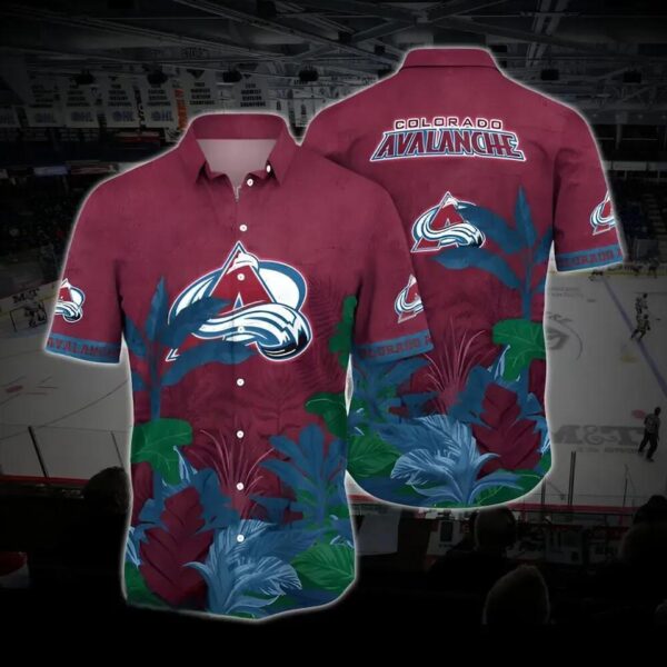 Colorado Hockey Hawaiian Shirt, Avalanche Hawaiian Shirt, Ice Hockey Hawaiian Shirt 19, NHL Hawaiian Shirt