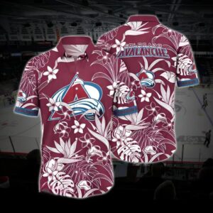 Colorado Hockey Hawaiian Shirt, Avalanche Hawaiian Shirt, Ice Hockey Hawaiian Shirt 2, NHL Hawaiian Shirt