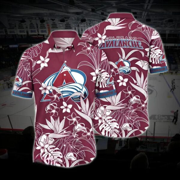 Colorado Hockey Hawaiian Shirt, Avalanche Hawaiian Shirt, Ice Hockey Hawaiian Shirt 2, NHL Hawaiian Shirt
