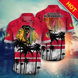 Chicago Blackhawks NHL Hawaiian Shirt Style Hot Trending Summer, NHL Hawaiian Shirt