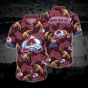 Colorado Hockey Hawaiian Shirt, Avalanche Hawaiian Shirt, Ice Hockey Hawaiian Shirt 3, NHL Hawaiian Shirt