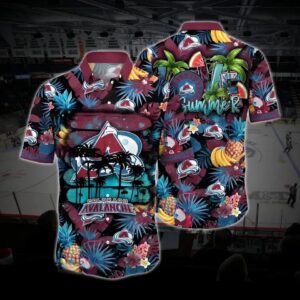 Colorado Hockey Hawaiian Shirt, Avalanche Hawaiian Shirt, Ice Hockey Hawaiian Shirt 5, NHL Hawaiian Shirt