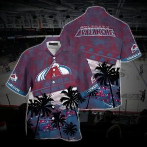 Colorado Hockey Hawaiian Shirt, Avalanche Hawaiian Shirt, Ice Hockey Hawaiian Shirt 6, NHL Hawaiian Shirt