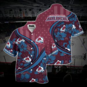 Colorado Hockey Hawaiian Shirt, Avalanche Hawaiian Shirt, Ice Hockey Hawaiian Shirt 7, NHL Hawaiian Shirt