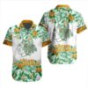 NHL Chicago Blackhawks Flower Pattern White 3D Hawaiian Shirt, NHL Hawaiian Shirt