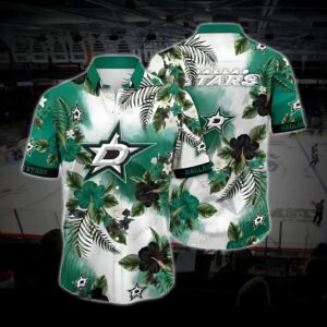 Dallas Hockey Hawaiian Shirt, Stars Hawaiian Shirt, Ice Hockey Hawaiian Shirt 10, NHL Hawaiian Shirt