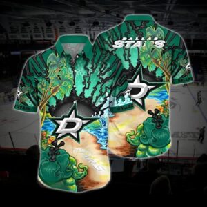 Dallas Hockey Hawaiian Shirt, Stars Hawaiian Shirt, Ice Hockey Hawaiian Shirt 11, NHL Hawaiian Shirt