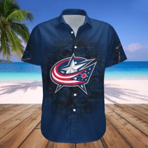 Columbus Blue Jackets Hawaiian Shirt Camouflage Vintage – NHL, NHL Hawaiian Shirt