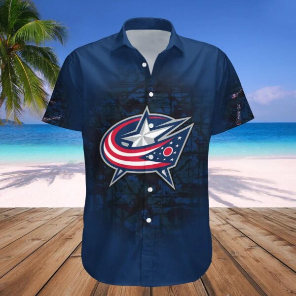 Columbus Blue Jackets Hawaiian Shirt Camouflage Vintage – NHL, NHL Hawaiian Shirt