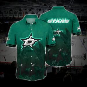 Dallas Hockey Hawaiian Shirt, Stars Hawaiian Shirt, Ice Hockey Hawaiian Shirt 12, NHL Hawaiian Shirt