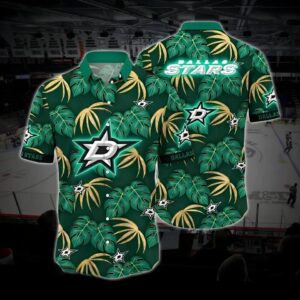 Dallas Hockey Hawaiian Shirt, Stars Hawaiian Shirt, Ice Hockey Hawaiian Shirt 15, NHL Hawaiian Shirt
